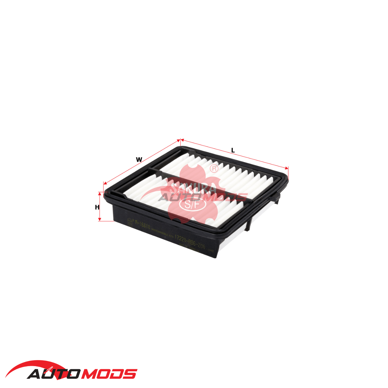 SAKURA AIR FILTER A-16810 FOR HONDA