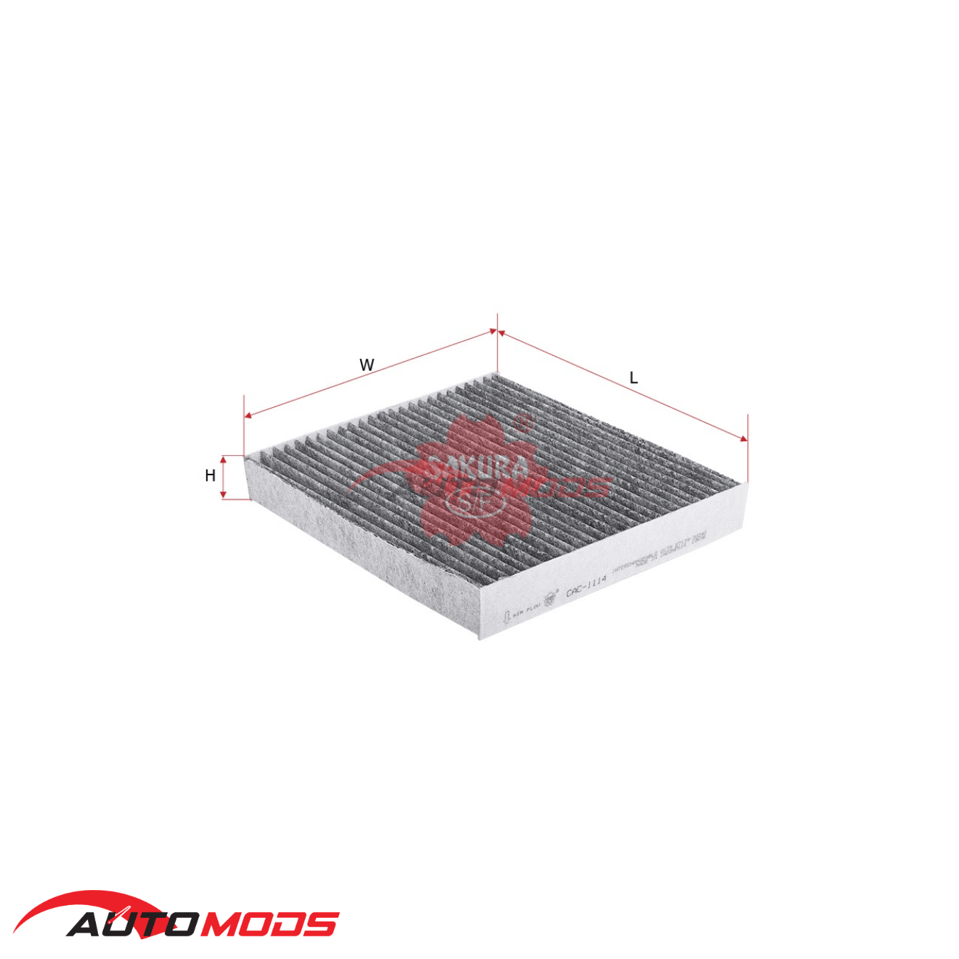 SAKURA CABIN FILTER CAC-1114 FOR TOYOTA (CHARCOAL)