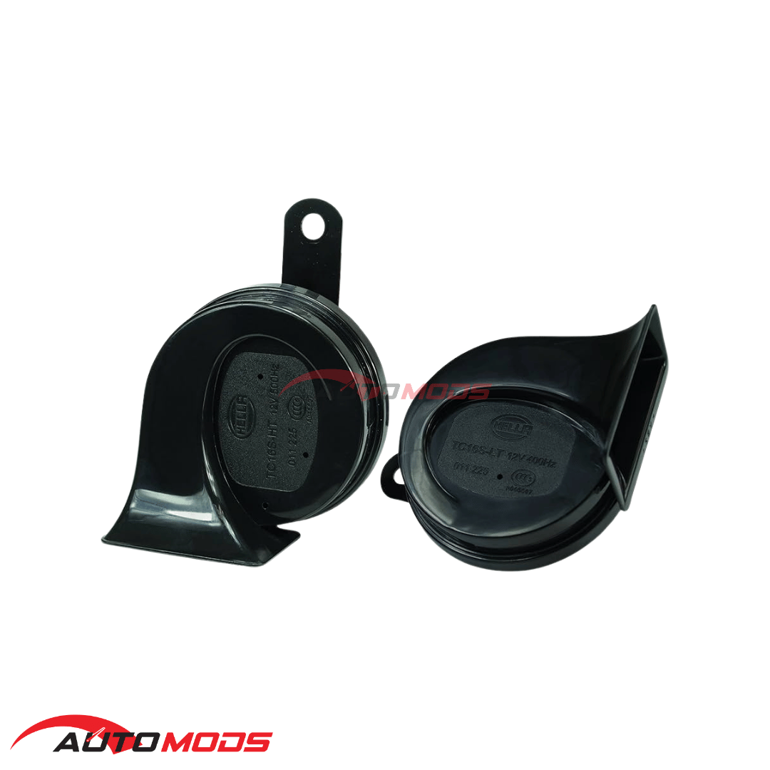 HELLA TRUMPET BLACK TC16S 12V 110DB± 400HZ & 500HZ TONE UNIVERSAL HORN