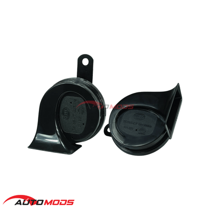 HELLA TRUMPET BLACK TC16S 12V 110DB± 400HZ & 500HZ TONE UNIVERSAL HORN