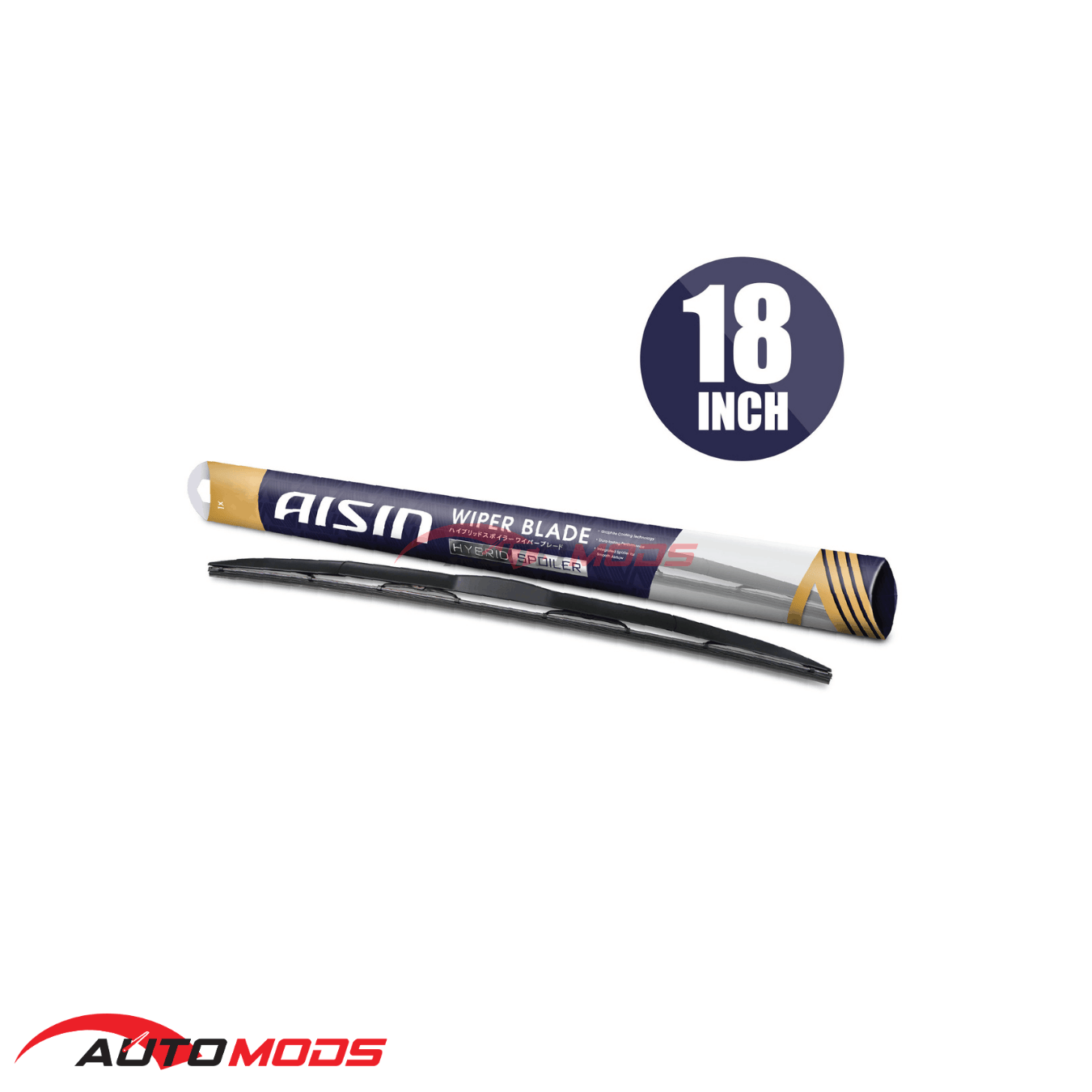 AISIN HYBRID SPOILER U-HOOK WIPER BLADE 18''