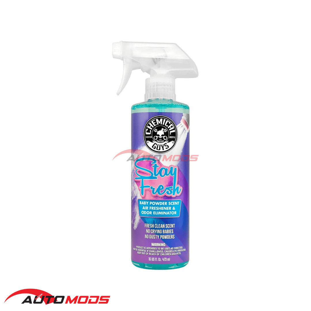 CHEMICAL GUYS STAY FRESH BABY POWDER SCENT AIR FRESHENER 473ML