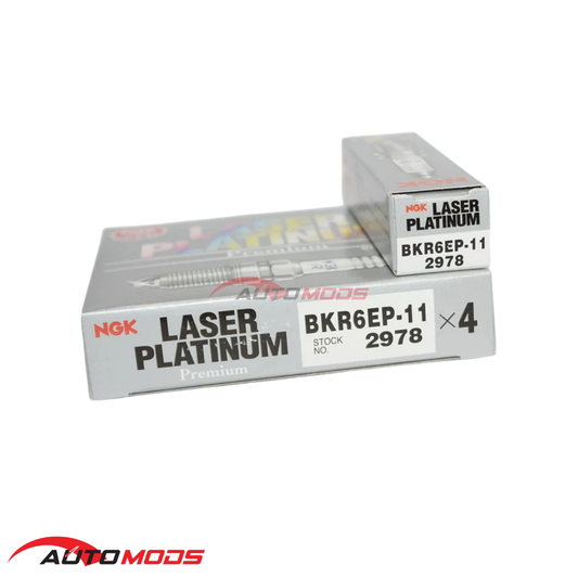 NGK LASER PLATINUM BKR6EP-11 SPARK PLUG (4PCS)