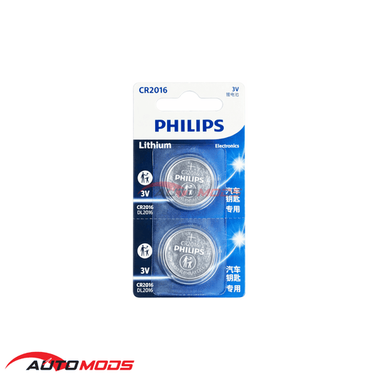 PHILIPS CR2016 LITHIUM COIN BATTERY (2 PCS)
