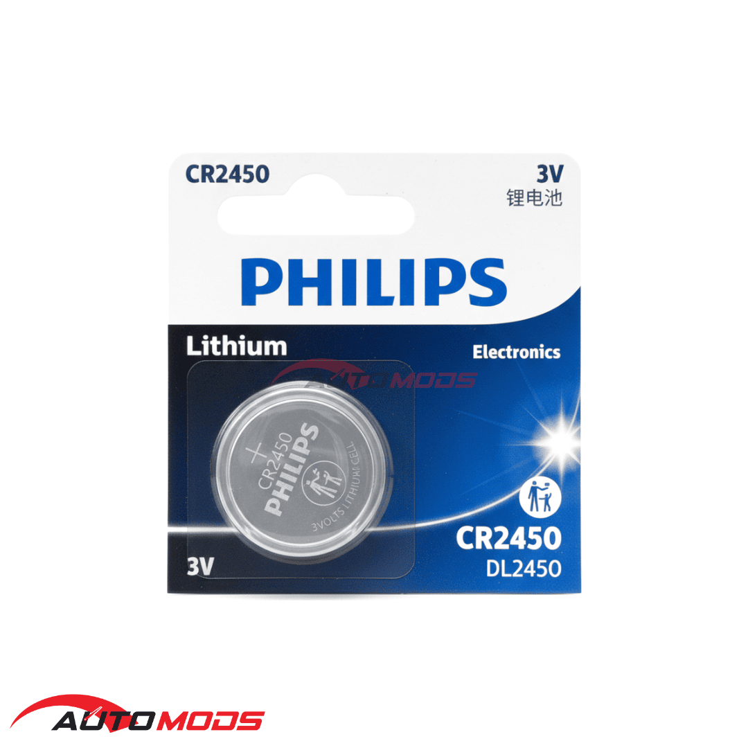 PHILIPS CR2450 LITHIUM COIN BATTERY 3V (1 PACK)