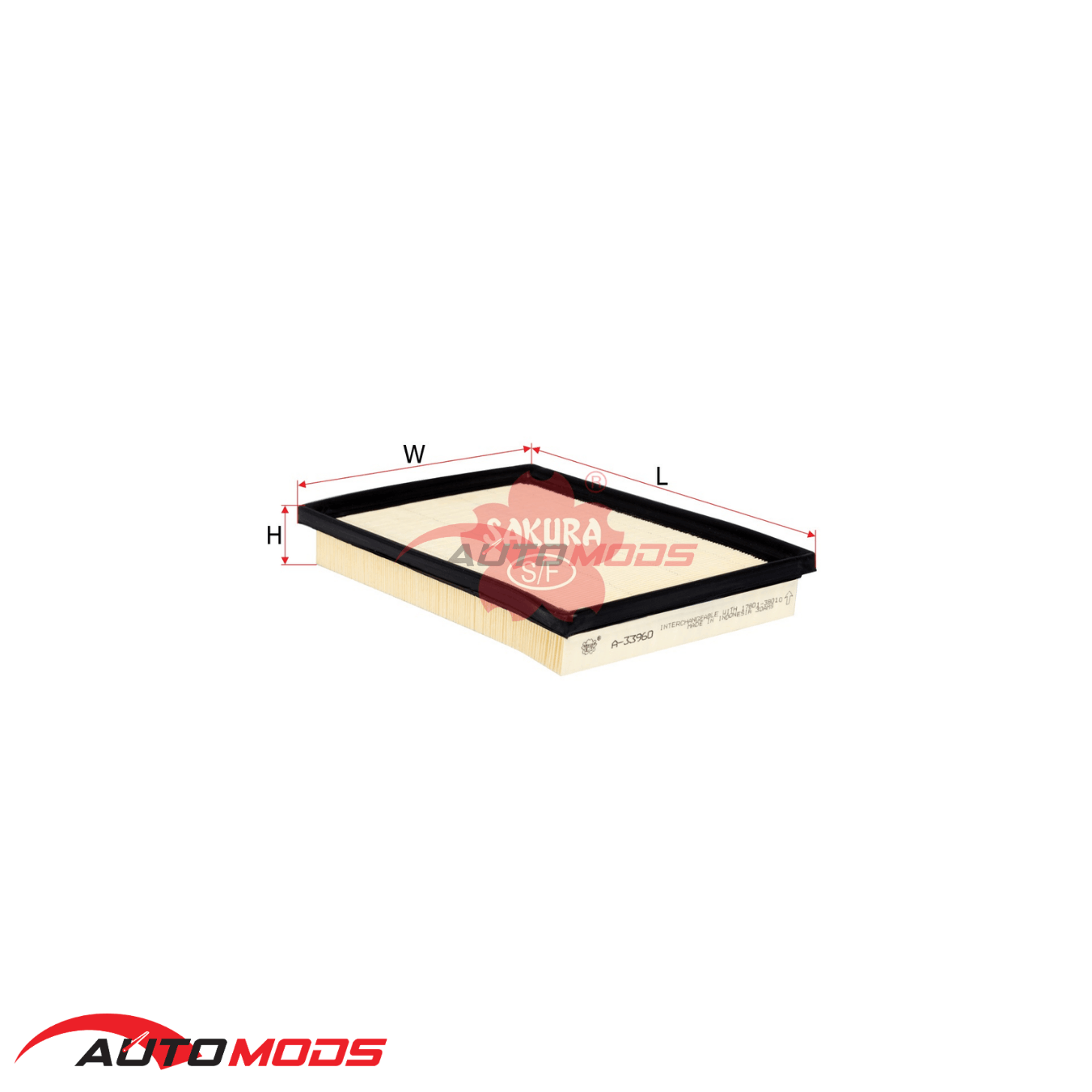 SAKURA AIR FILTER A-33960 FOR TOYOTA CAMRY