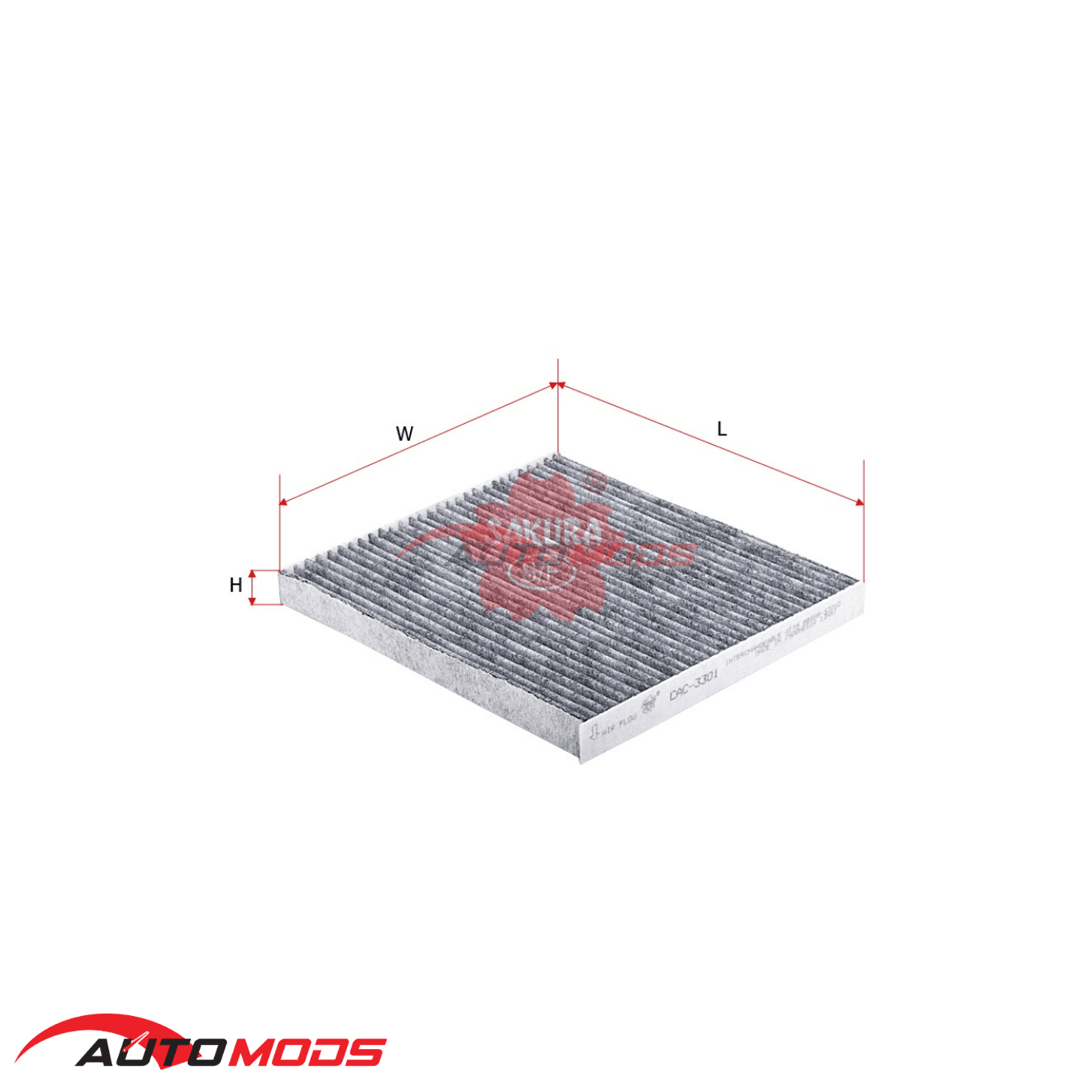 SAKURA CABIN FILTER CAC-3301 FOR TOYOTA