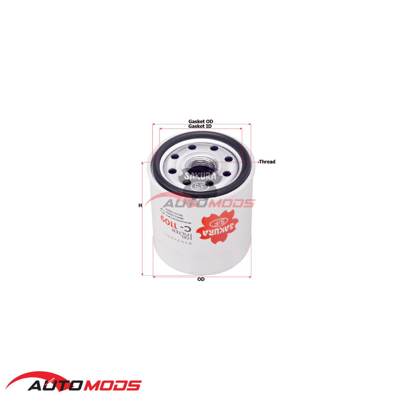 SAKURA OIL FILTER C-1109 FOR TOYOTA